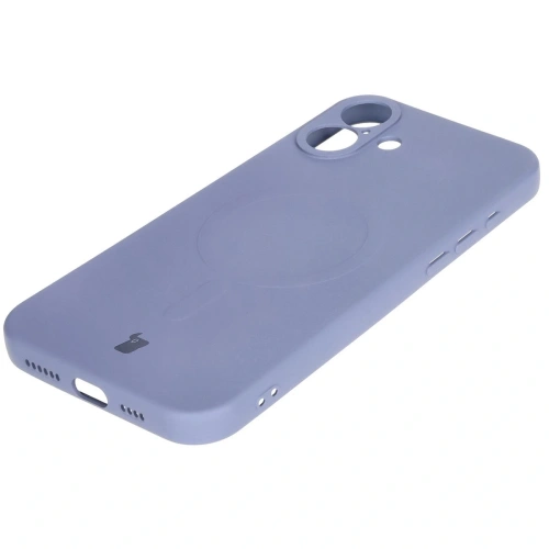 Kup Silikonový obal s magnetickým kroužkem Bizon Case Silicone Magnetic pro Apple iPhone 16 šedý - BIZ6224 - {ean13} - Sklep Home Screen