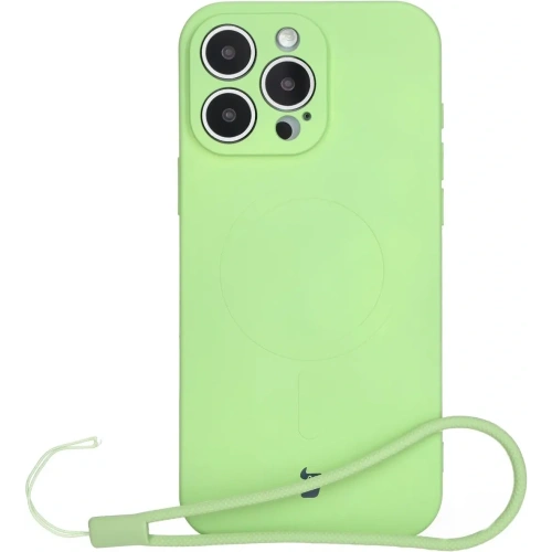 Kup Silikonowe etui z pierścieniem magnetycznym Bizon Case Silicone Magnetic do Apple iPhone 16 Pro Max jasnozielone - BIZ6226 - {ean13} - Sklep Home Screen