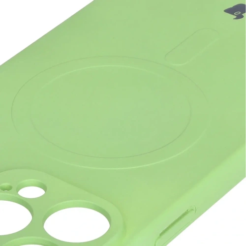 Kup Silikonowe etui z pierścieniem magnetycznym Bizon Case Silicone Magnetic do Apple iPhone 16 Pro Max jasnozielone - BIZ6226 - {ean13} - Sklep Home Screen