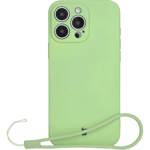 Kup Silikonowe etui z pierścieniem magnetycznym Bizon Case Silicone Magnetic do Apple iPhone 16 Pro jasnozielone - BIZ6227 - {ean13} - Sklep Home Screen