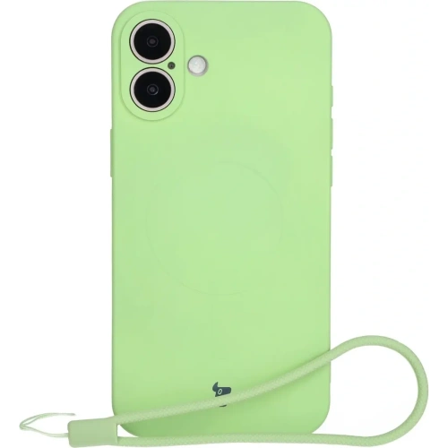 Kup Silikonowe etui z pierścieniem magnetycznym Bizon Case Silicone Magnetic do Apple iPhone 16 jasnozielone - BIZ6228 - {ean13} - Sklep Home Screen