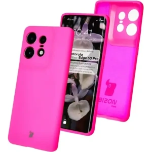Kup Silikonowe etui Bizon Soft Case do Motorola Edge 50 Pro neonowo-różowe - BIZ6234 - {ean13} - Sklep Home Screen