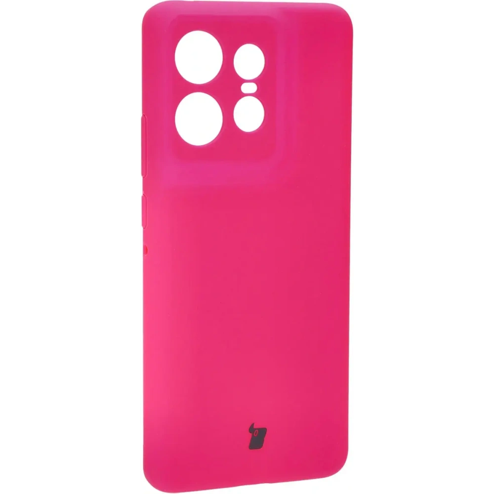 Silikonowe etui Bizon Soft Case do Motorola Edge 50 Pro neonowo-różowe
