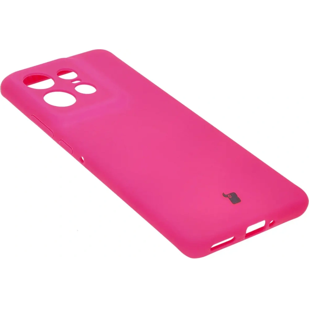 Silikonowe etui Bizon Soft Case do Motorola Edge 50 Pro neonowo-różowe