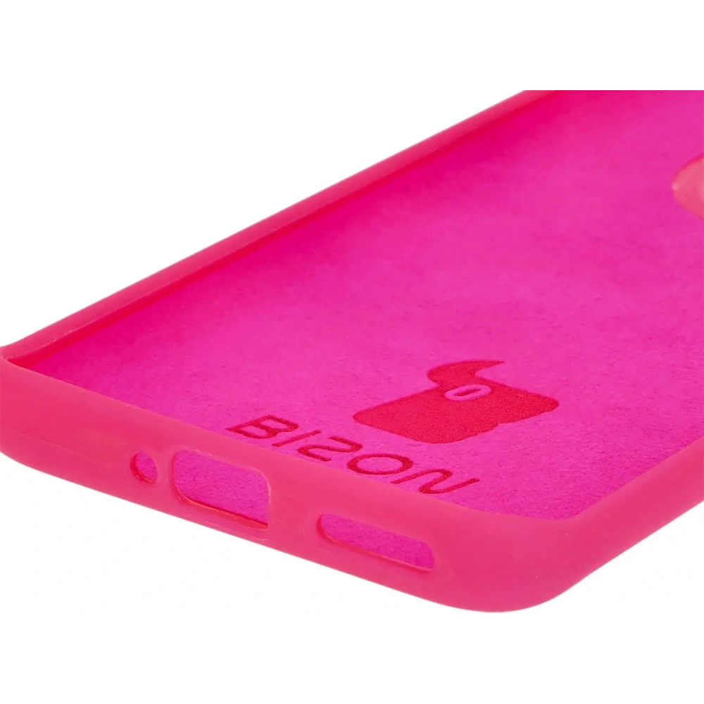 Silikonowe etui Bizon Soft Case do Motorola Edge 50 Pro neonowo-różowe