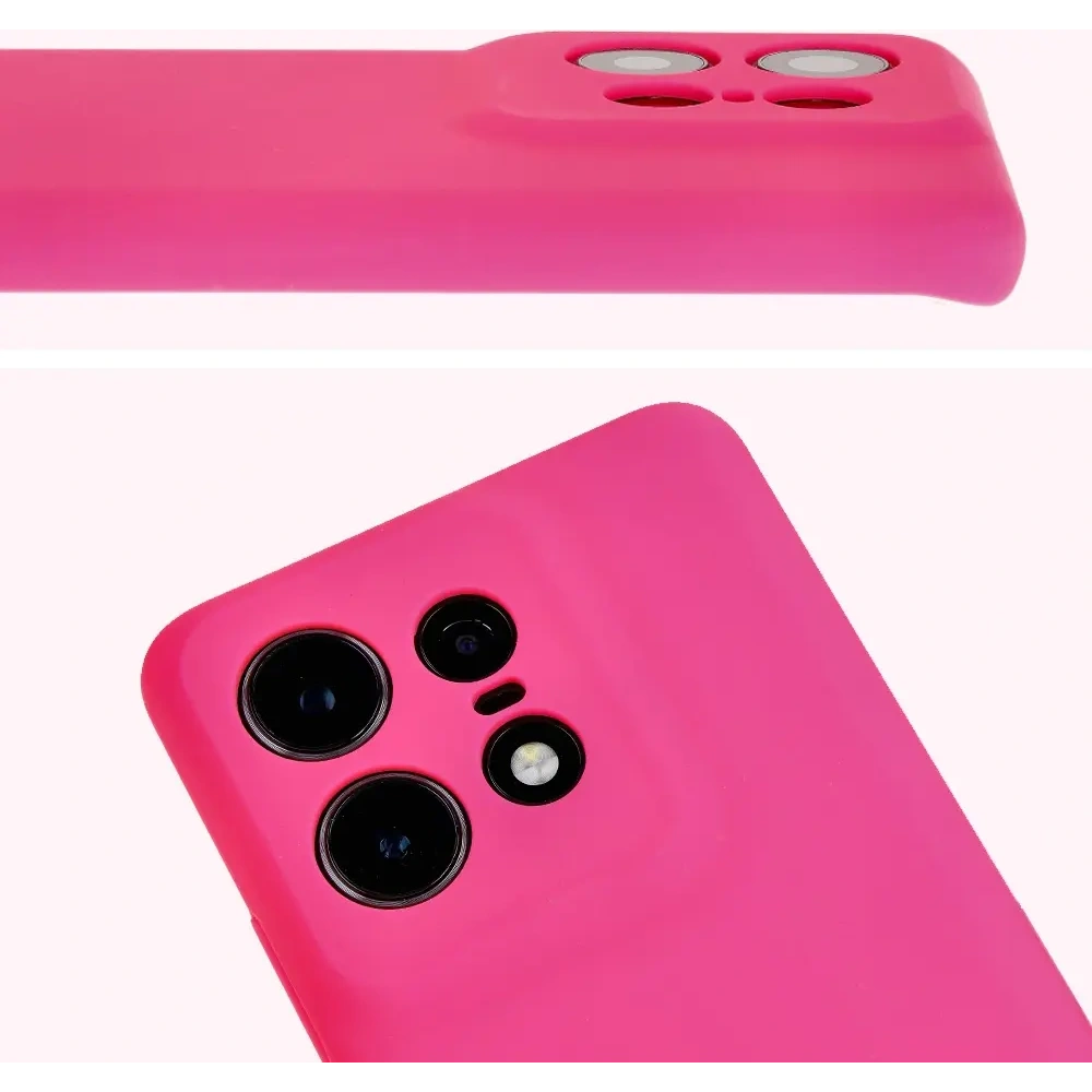 Silikonowe etui Bizon Soft Case do Motorola Edge 50 Pro neonowo-różowe