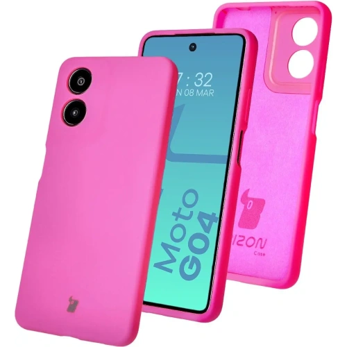 Kup Silikonowe etui Bizon Soft Case do Motorola Moto G04 neonowo-różowe - BIZ6235 - {ean13} - Sklep Home Screen