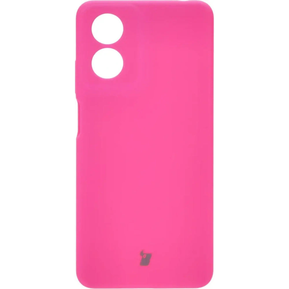 Silikonowe etui Bizon Soft Case do Motorola Moto G04 neonowo-różowe
