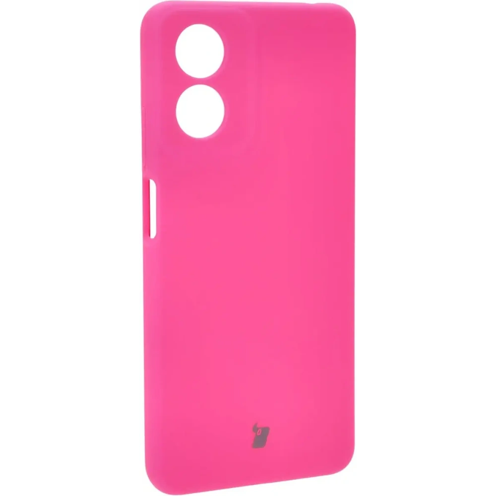 Silikonowe etui Bizon Soft Case do Motorola Moto G04 neonowo-różowe