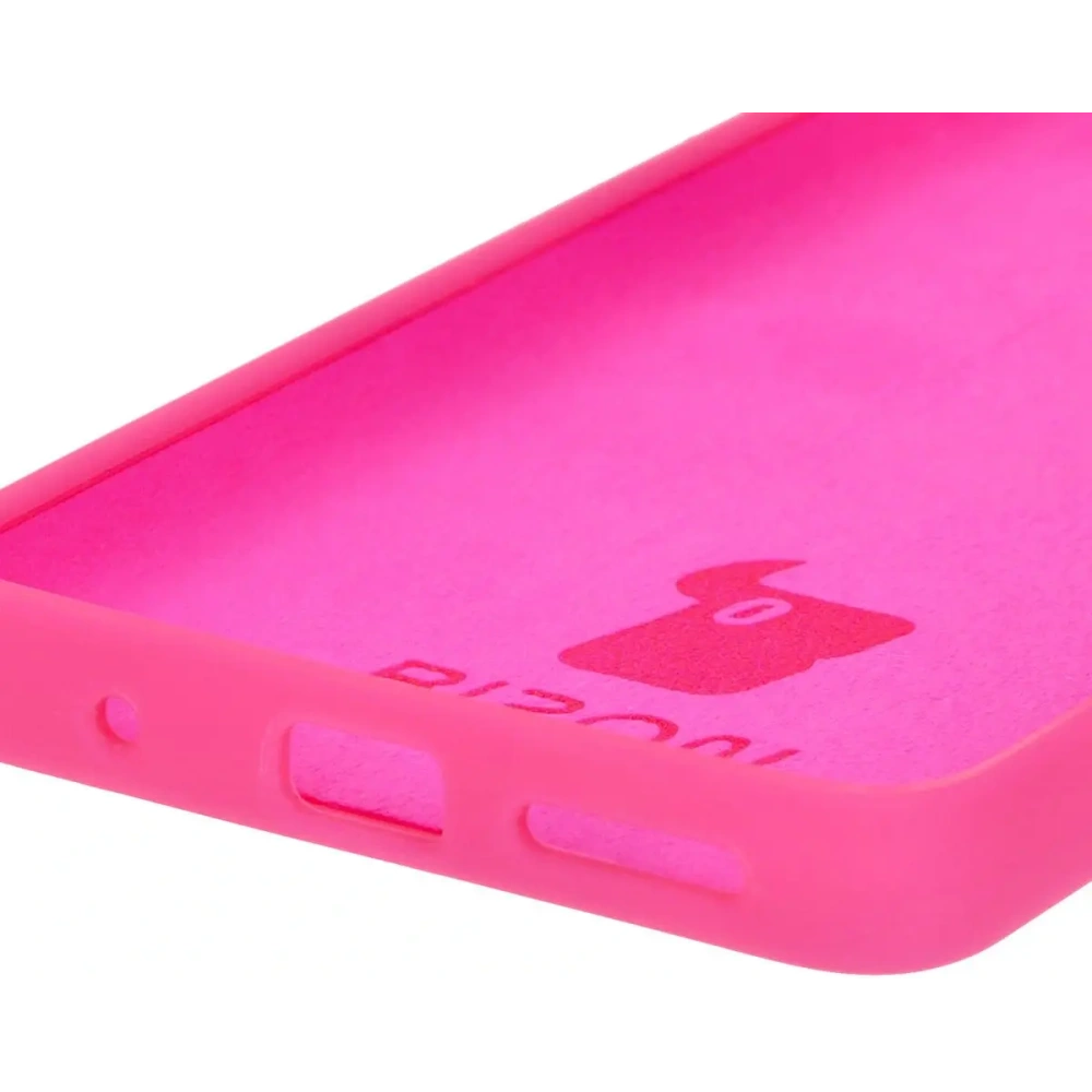 Silikonowe etui Bizon Soft Case do Motorola Moto G04 neonowo-różowe