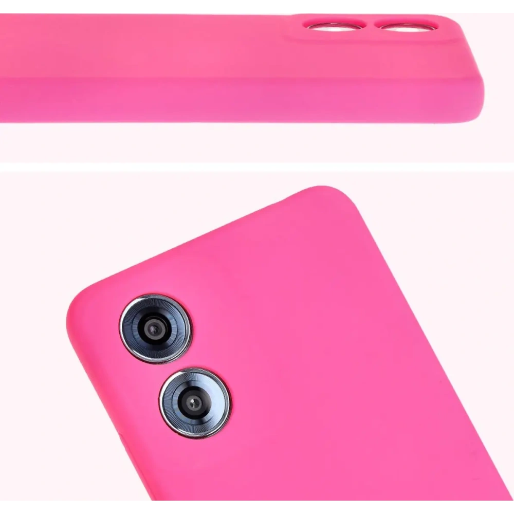 Silikonowe etui Bizon Soft Case do Motorola Moto G04 neonowo-różowe