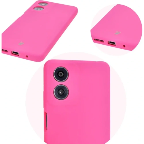 Kup Silikonowe etui Bizon Soft Case do Motorola Moto G04 neonowo-różowe - BIZ6235 - {ean13} - Sklep Home Screen