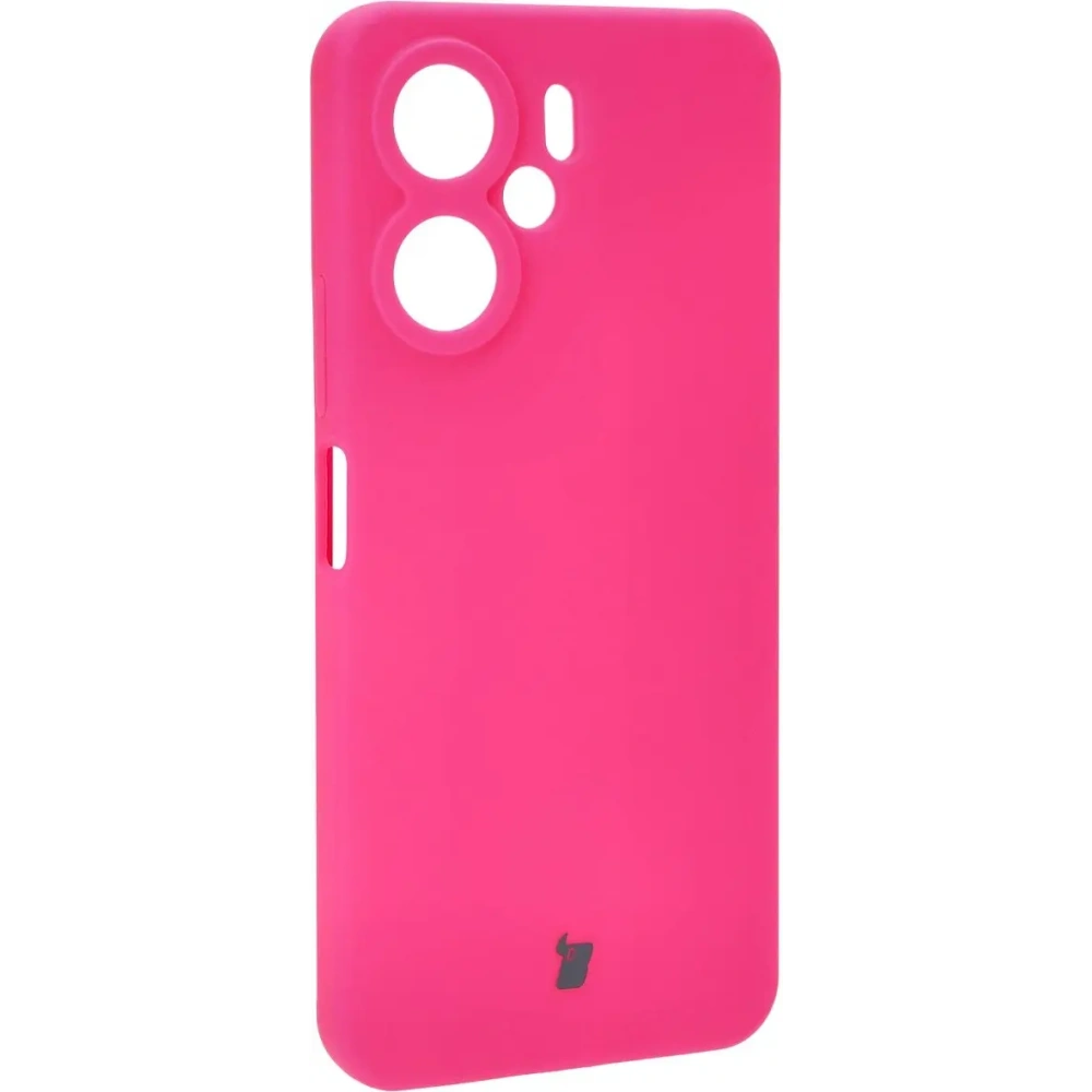 Silikonowe etui Bizon Soft Case do Xiaomi Redmi 13C 4G / Xiaomi Redmi 13C 5G / Xiaomi Poco C65 neonowo-różowe