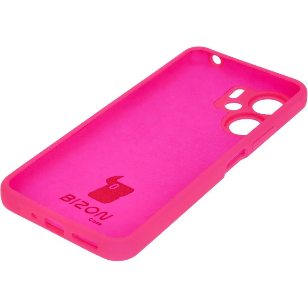 Silikonowe etui Bizon Soft Case do Xiaomi Redmi 13C 4G / Xiaomi Redmi 13C 5G / Xiaomi Poco C65 neonowo-różowe