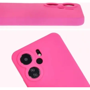 Kup Silikonowe etui Bizon Soft Case do Xiaomi Redmi 13C 4G / Xiaomi Redmi 13C 5G / Xiaomi Poco C65 neonowo-różowe - BIZ6236 - {ean13} - Sklep Home Screen