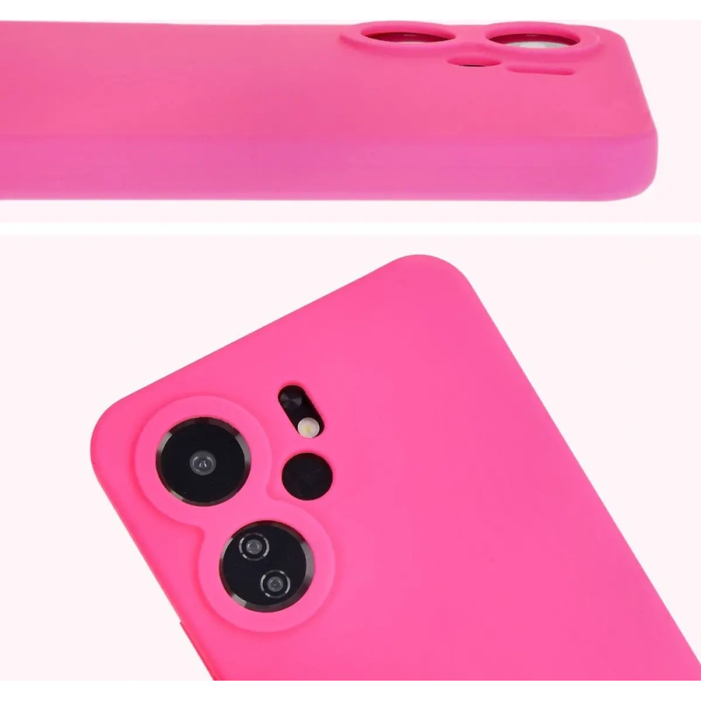 Silikonowe etui Bizon Soft Case do Xiaomi Redmi 13C 4G / Xiaomi Redmi 13C 5G / Xiaomi Poco C65 neonowo-różowe