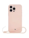 Bizon Case Silicone Magnetic Apple iPhone 16 Pro Max roz deschis