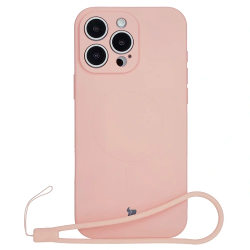 Kup Silikonové pouzdro s magnetickým kroužkem Bizon Case Silicone Magnetic pro Apple iPhone 16 Pro světle růžové - BIZ6238 - {ean13} - Sklep Home Screen