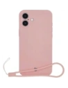 Silikonový obal s magnetickým kroužkem Bizon Case Silicone Magnetic pro Apple iPhone 16 světle růžový