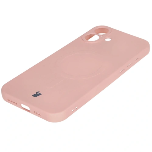 Kup Silikonový obal s magnetickým kroužkem Bizon Case Silicone Magnetic pro Apple iPhone 16 světle růžový - BIZ6239 - {ean13} - Sklep Home Screen