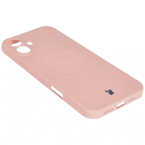 Kup Silikonový obal s magnetickým kroužkem Bizon Case Silicone Magnetic pro Apple iPhone 16 světle růžový - BIZ6239 - {ean13} - Sklep Home Screen