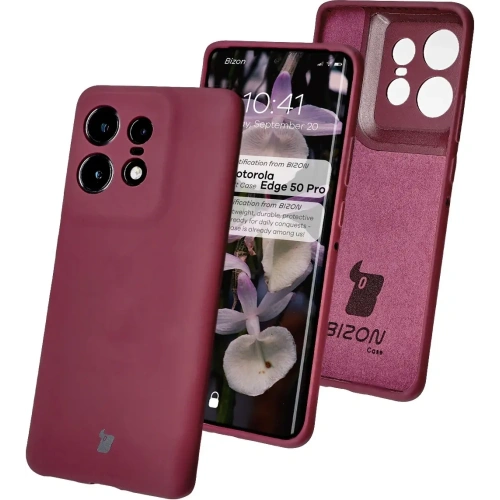 Kup Silikonowe etui Bizon Soft Case do Motorola Edge 50 Pro ciemnofioletowe - BIZ6241 - {ean13} - Sklep Home Screen