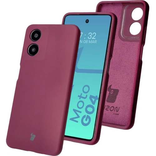 Kup Silikonowe etui Bizon Soft Case do Motorola Moto G04 ciemnofioletowe - BIZ6242 - {ean13} - Sklep Home Screen