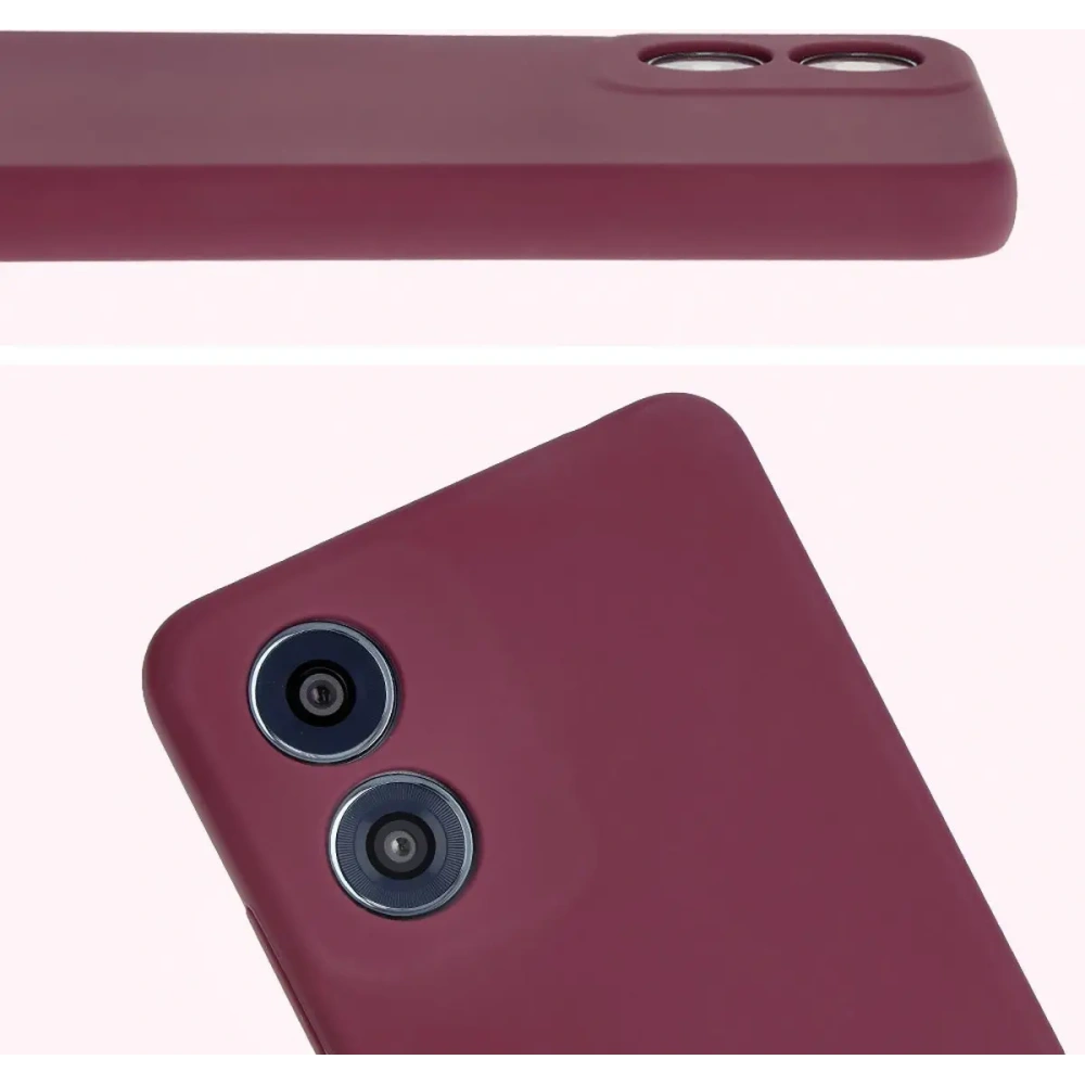 Silikonowe etui Bizon Soft Case do Motorola Moto G04 ciemnofioletowe