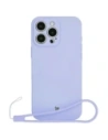 Silikonové pouzdro s magnetickým kroužkem Bizon Case Silicone Magnetic pro Apple iPhone 16 Pro Max světle fialové