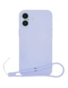 Silikonový kryt s magnetickým kroužkem Bizon Case Silicone Magnetic pro Apple iPhone 16 jasně fialový