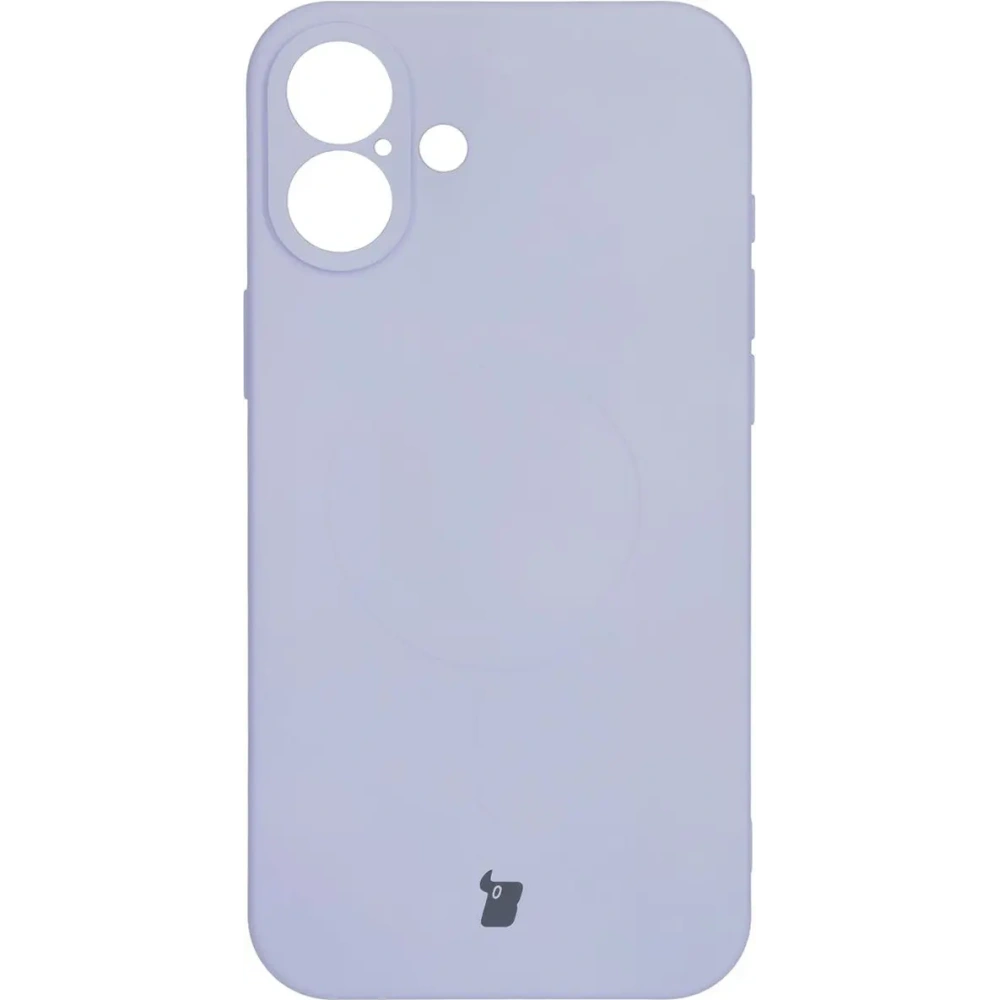 Silikonowe etui z pierścieniem magnetycznym Bizon Case Silicone Magnetic do Apple iPhone 16 jasnofioletowe