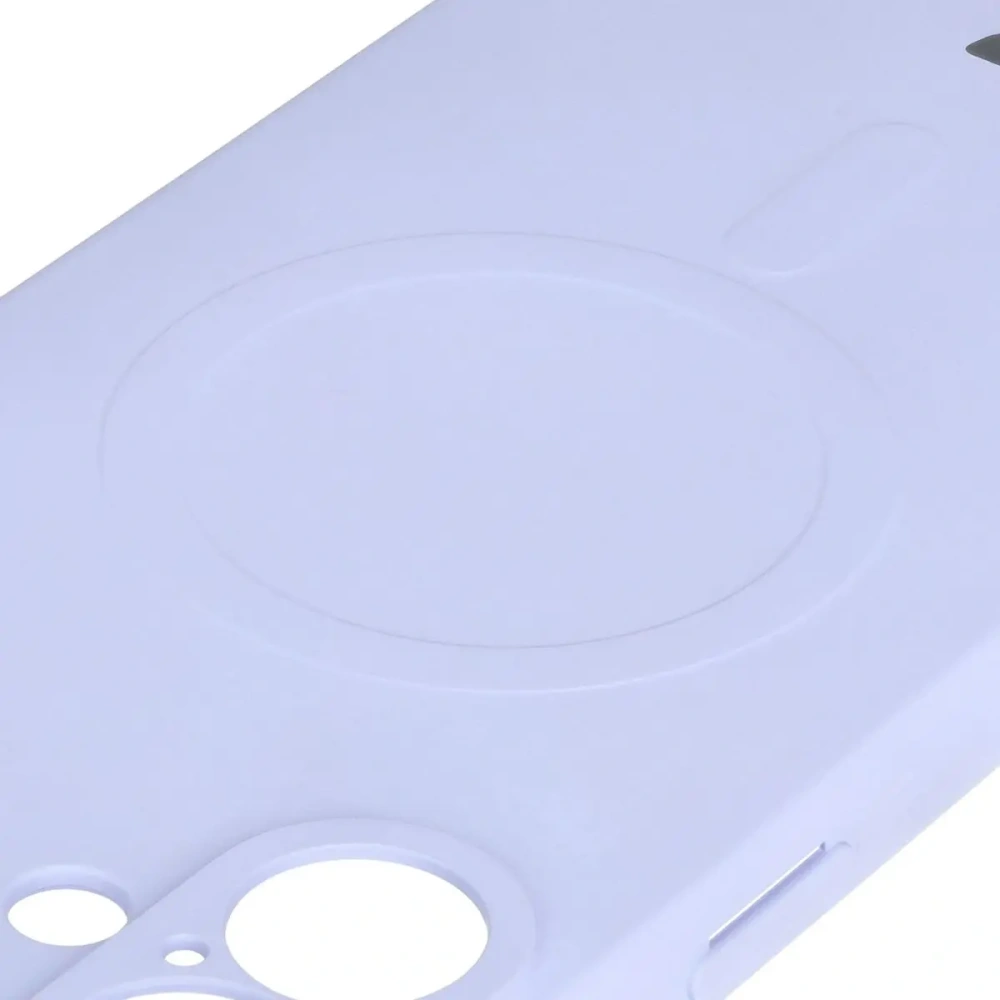 Silikonowe etui z pierścieniem magnetycznym Bizon Case Silicone Magnetic do Apple iPhone 16 jasnofioletowe