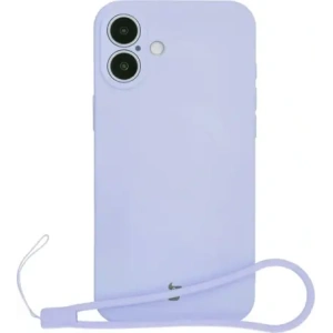 Silikonowe etui z pierścieniem magnetycznym Bizon Case Silicone Magnetic do Apple iPhone 16 Plus jasnofioletowe