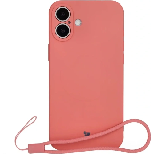 Kup Silikonowe etui z pierścieniem magnetycznym Bizon Case Silicone Magnetic do Apple iPhone 16 brudnoróżowe - BIZ6250 - {ean13} - Sklep Home Screen