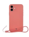 Caz de silicon Bizon Magnetic Apple iPhone 16 roz murdar