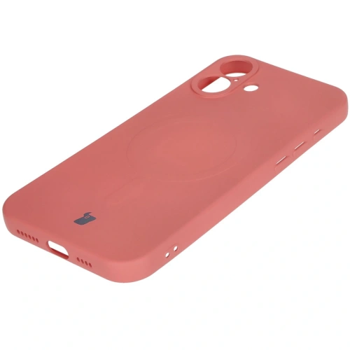 Kup Silikonowe etui z pierścieniem magnetycznym Bizon Case Silicone Magnetic do Apple iPhone 16 brudnoróżowe - BIZ6250 - {ean13} - Sklep Home Screen