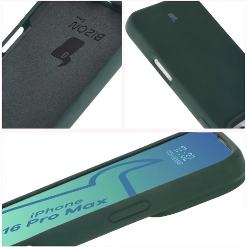 Kup Silikonowe etui Bizon Soft Case do Apple iPhone 16 Pro Max ciemnozielone - BIZ6254 - {ean13} - Sklep Home Screen