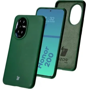Silikonové pouzdro Bizon Soft Case pro Honor 200 tmavě zelené