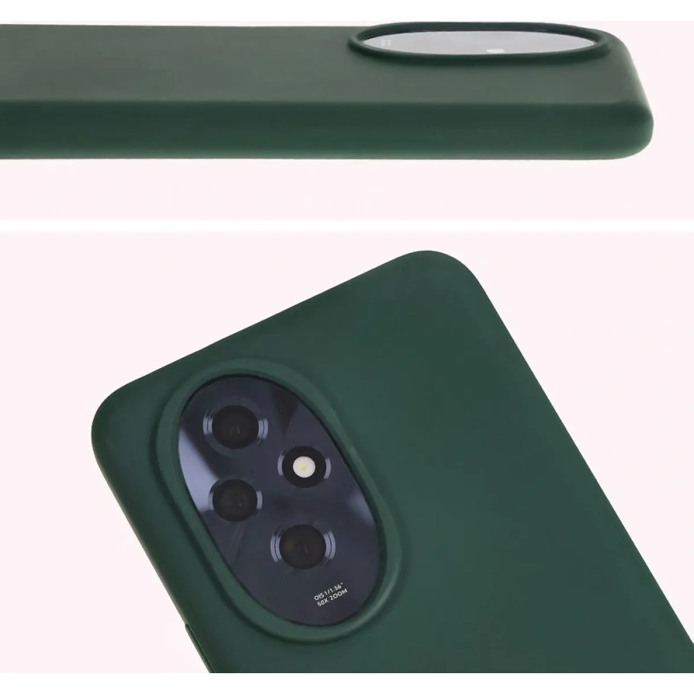 Silikonowe etui Bizon Soft Case do Honor 200 ciemnozielone