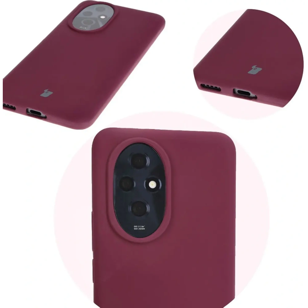 Silikonowe etui Bizon Soft Case do Honor 200 ciemnofioletowe