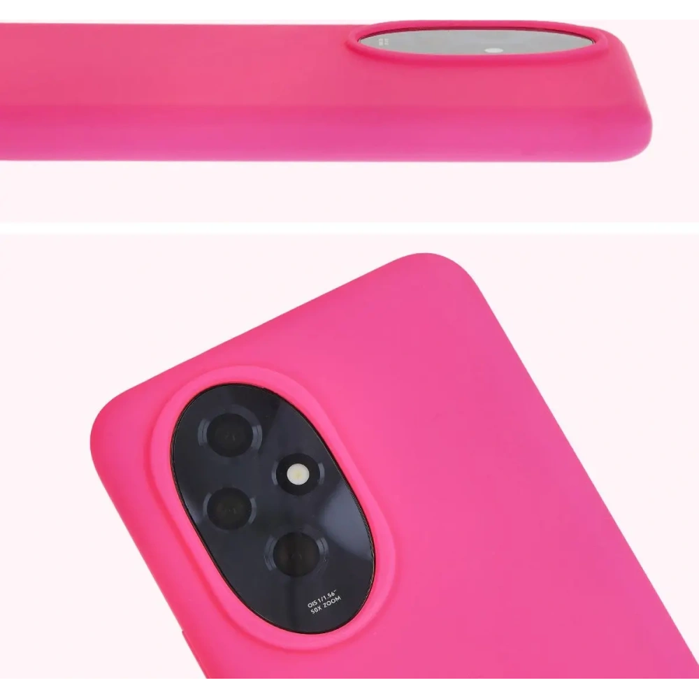 Silikonowe etui Bizon Soft Case do Honor 200 neonowo-różowe