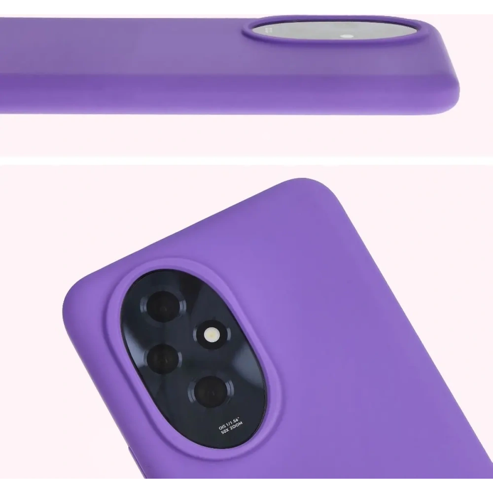 Silikonowe etui Bizon Soft Case do Honor 200 fioletowe