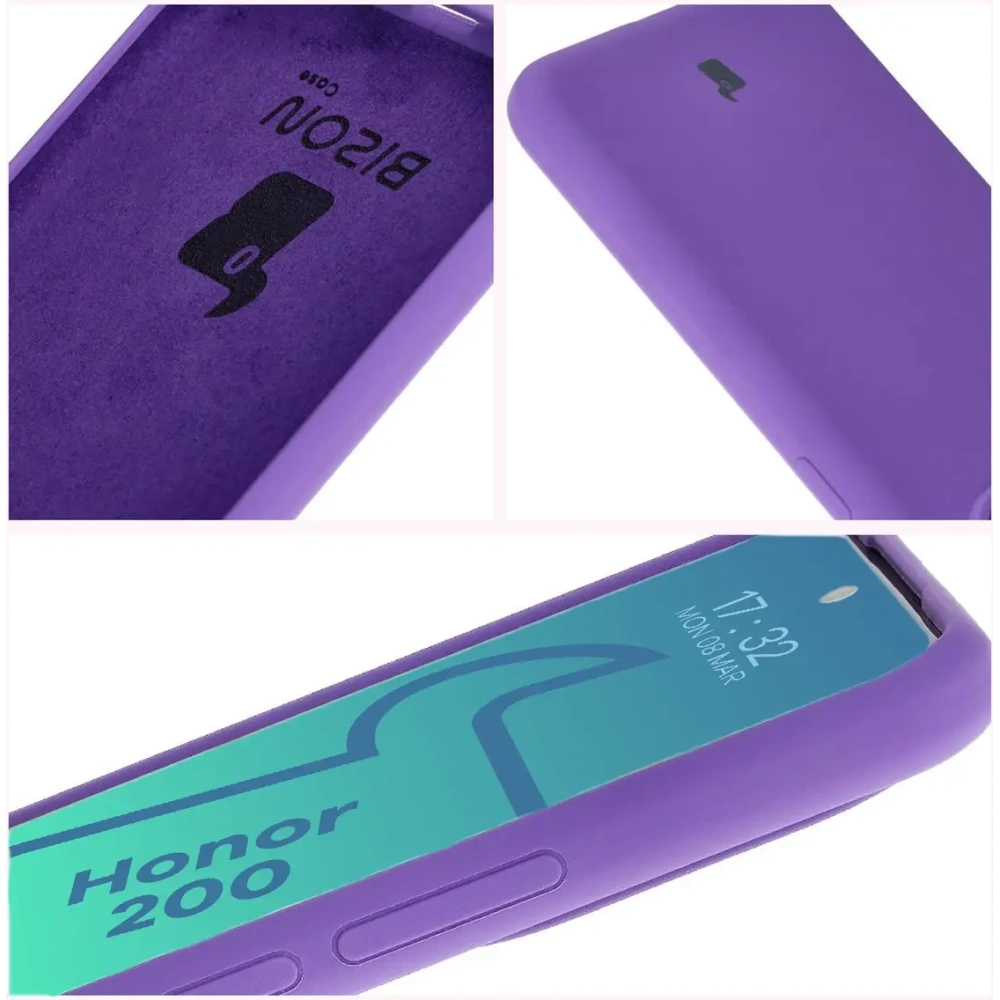 Silikonowe etui Bizon Soft Case do Honor 200 fioletowe