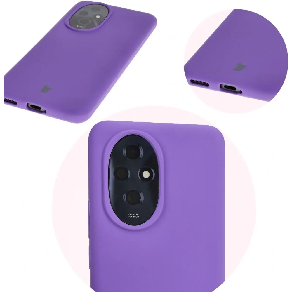 Silikonowe etui Bizon Soft Case do Honor 200 fioletowe