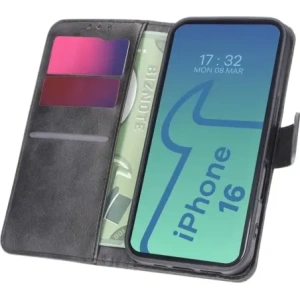 Etui z klapką Bizon Case Pocket do Apple iPhone 16 czarne