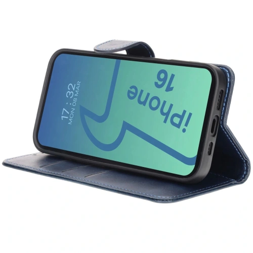 Kup Etui z klapką Bizon Case Pocket do Apple iPhone 16 modré - BIZ6267 - {ean13} - Sklep Home Screen