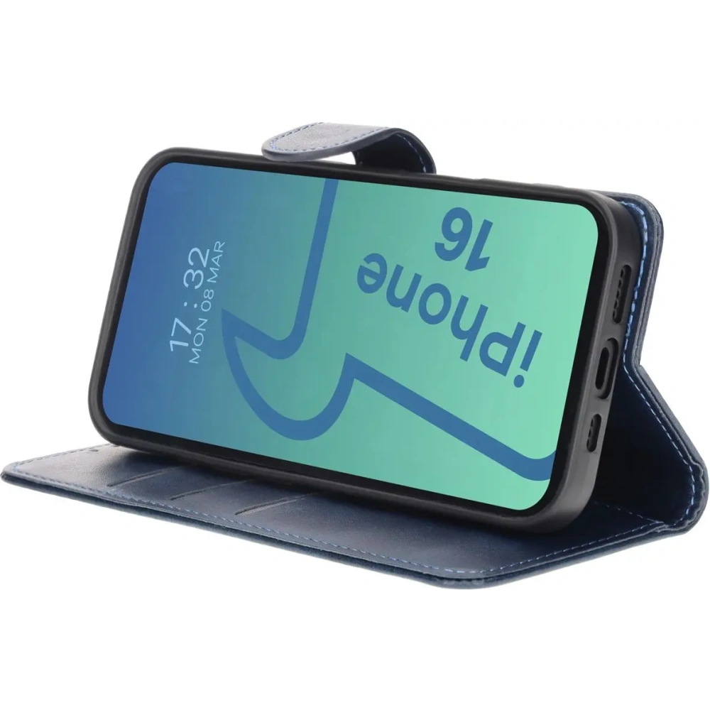 Etui z klapką Bizon Case Pocket do Apple iPhone 16 granatowe