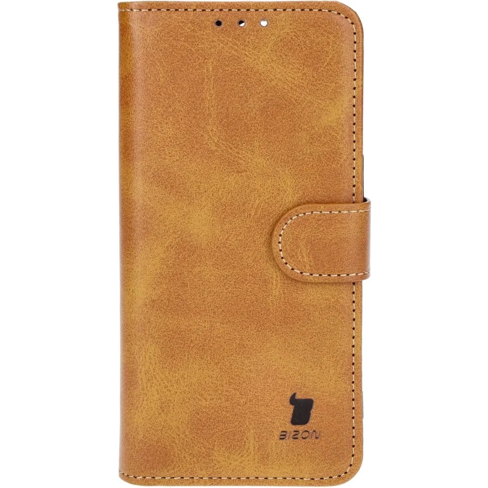 Etui z klapką Bizon Case Pocket do Apple iPhone 16 Pro brązowe
