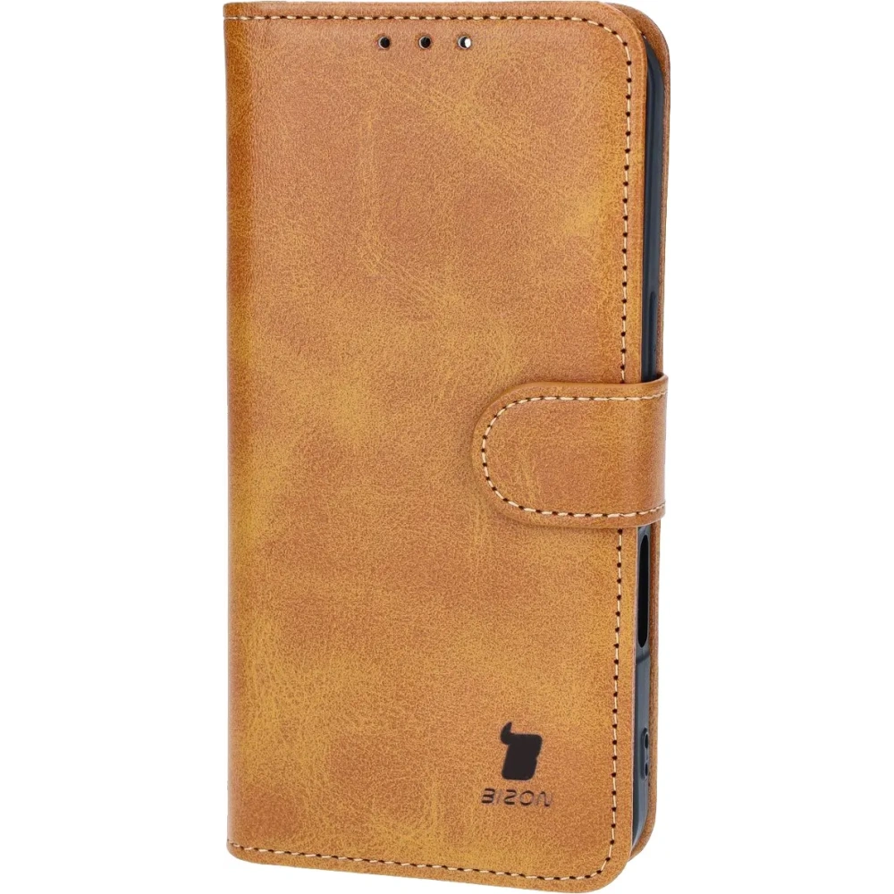 Etui z klapką Bizon Case Pocket do Apple iPhone 16 Pro brązowe