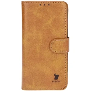 Etui z klapką Bizon Case Pocket do Apple iPhone 16 brązowe